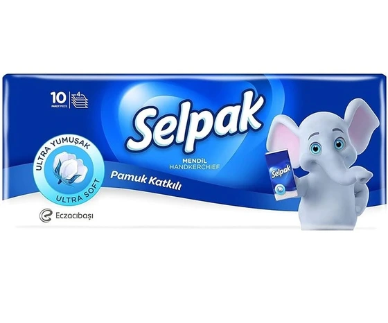 دستمال کاغذی جیبی سلپک Selpak بسته ۱۰ عددی