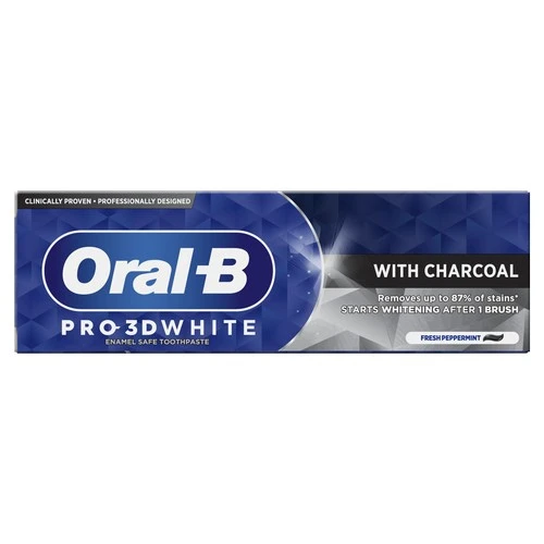 خمیردندان سفیدکننده ذغالی اورال بی مدل Pro 3Dwhite حجم 75 میل