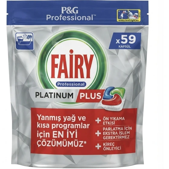 قرص ماشین ظرفشویی فیری  ترکیه مدل Platinum Plus بسته ۵۹ عددی
