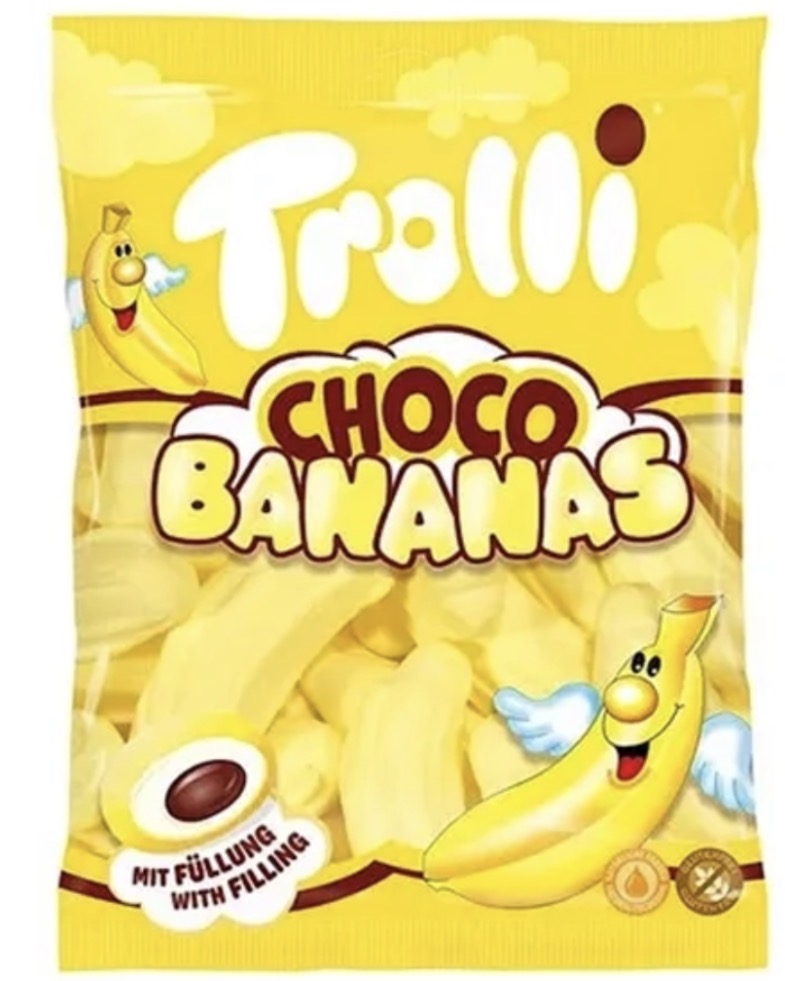 مارشمالو مغزدار ترولی Trolli با طعم موز و شکلات 150 گرم