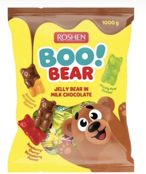 شکلات با مغز پاستیل طعم دار روشن مدل Boo Bear بسته یک کیلوگرم