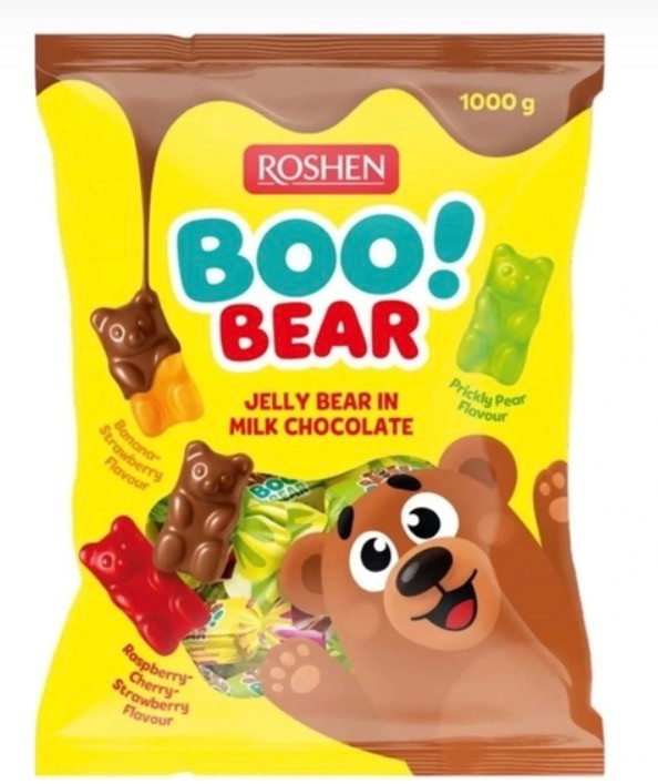 شکلات با مغز پاستیل طعم دار روشن مدل Boo Bear بسته یک کیلوگرم