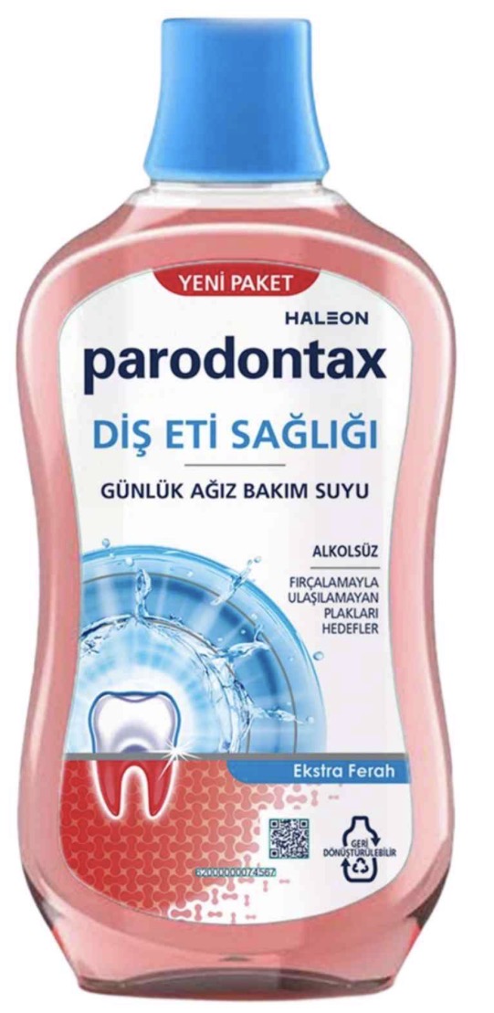 دهان‌شویه روزانه سلامت لثه پارودونتکس مدل Dis Eti Sagligi بدون الکل حجم 500 میل