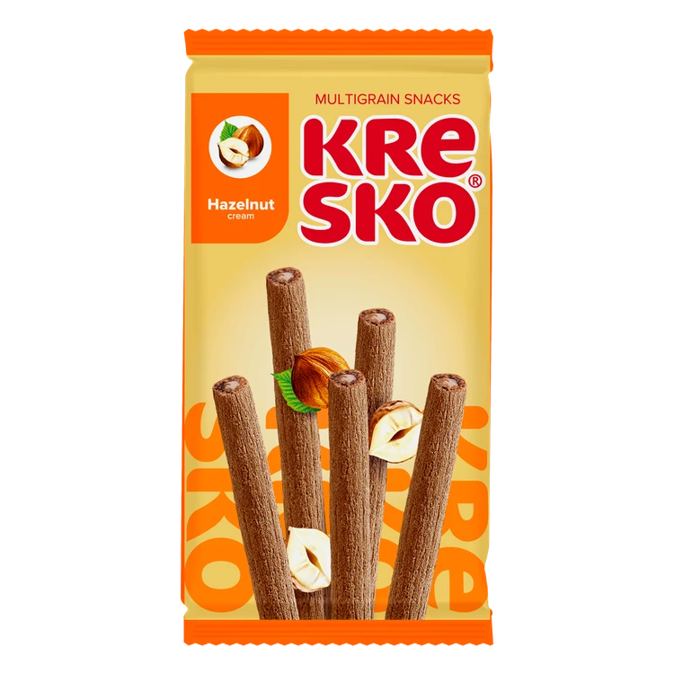 بیسکوئیت رولی کرسکو KRESKO با طعم فندقی وزن 140 گرم