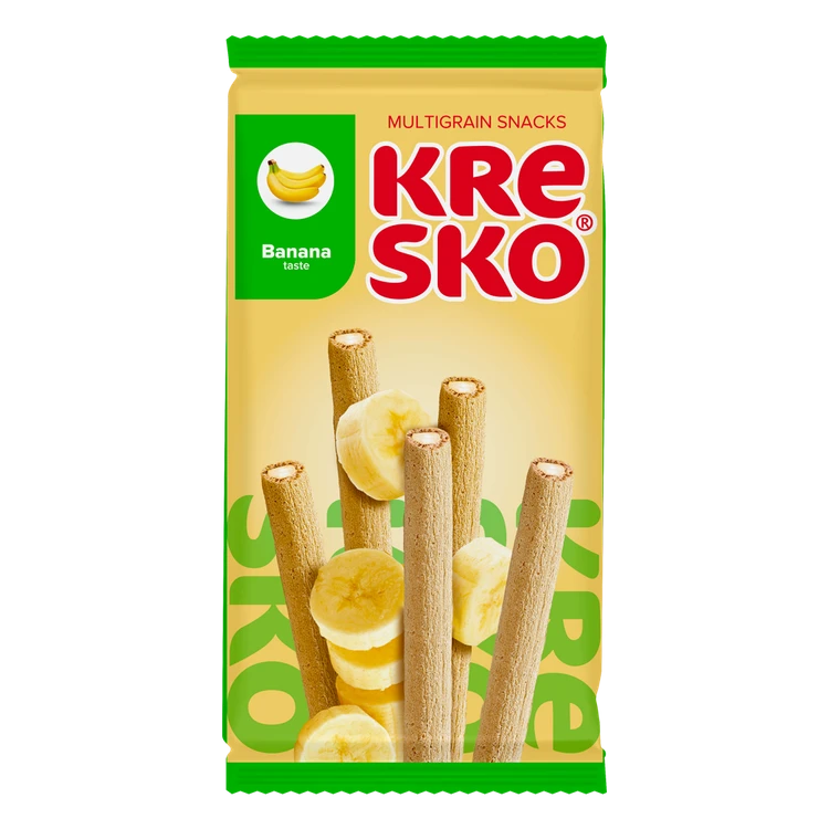 بیسکوئیت رولی کرسکو KRESKO با طعم موزی وزن 140 گرم