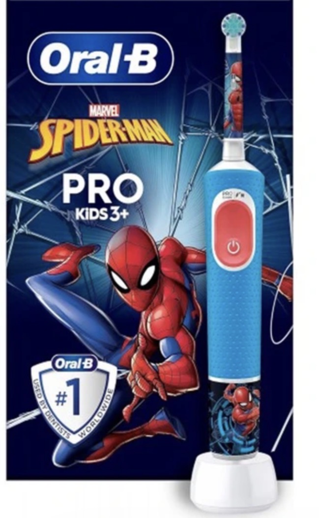 مسواک برقی کودک اورال-بی مدل 3+PRO KIDS Oral-B طرح اسپایدرمن